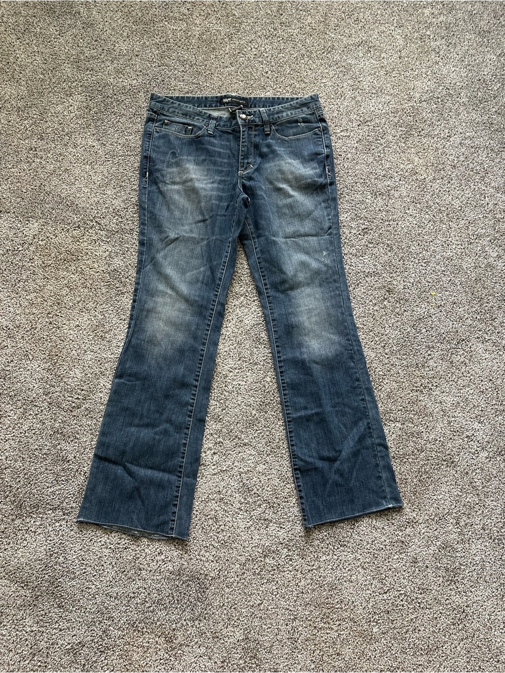 Massimo Women's Faded Blue Flare Jeans